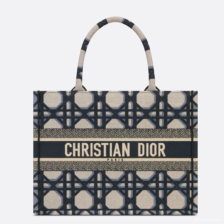 Cheap Motif Book Dior Tote Macrocannage Canvas Blue 0816 Luxury